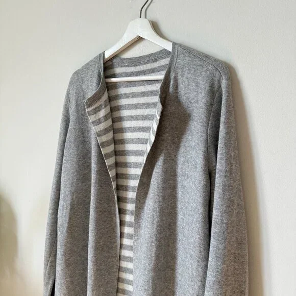 Eileen Fisher Organic Cotton Cashmere Reversible Cardigan - Picture 4 of 7